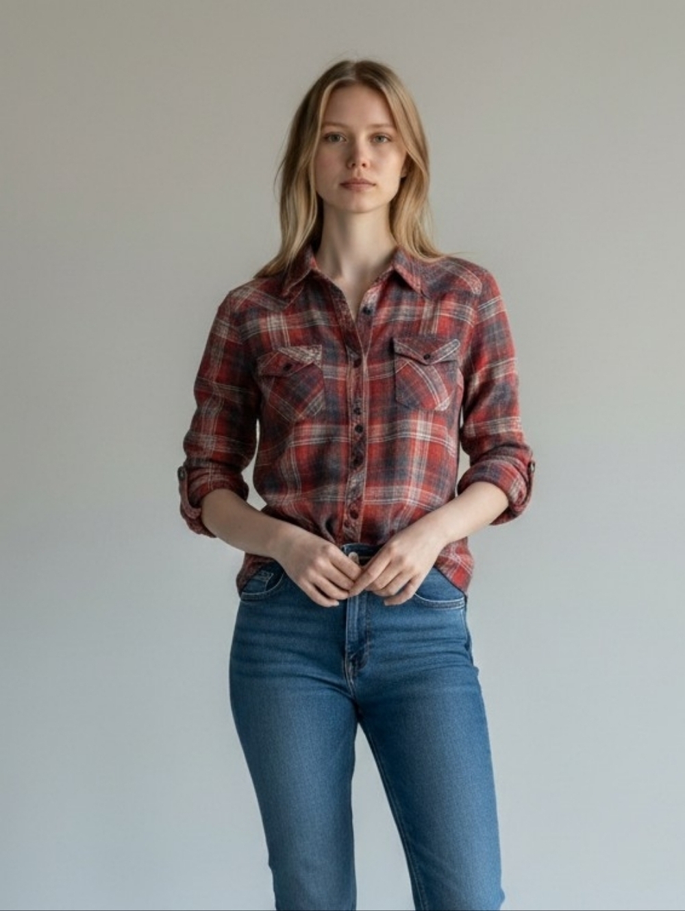 Black Orchid Los Angeles Plaid Button-Down Shirt – Size Medium